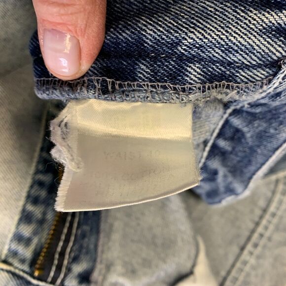 Mens Members Property Y2K Baggy Grunge Jean Shorts Hip Hop Scarface Patch Wide‎ - Picture 7 of 12